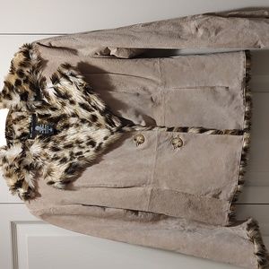 Suede Leather Coat
